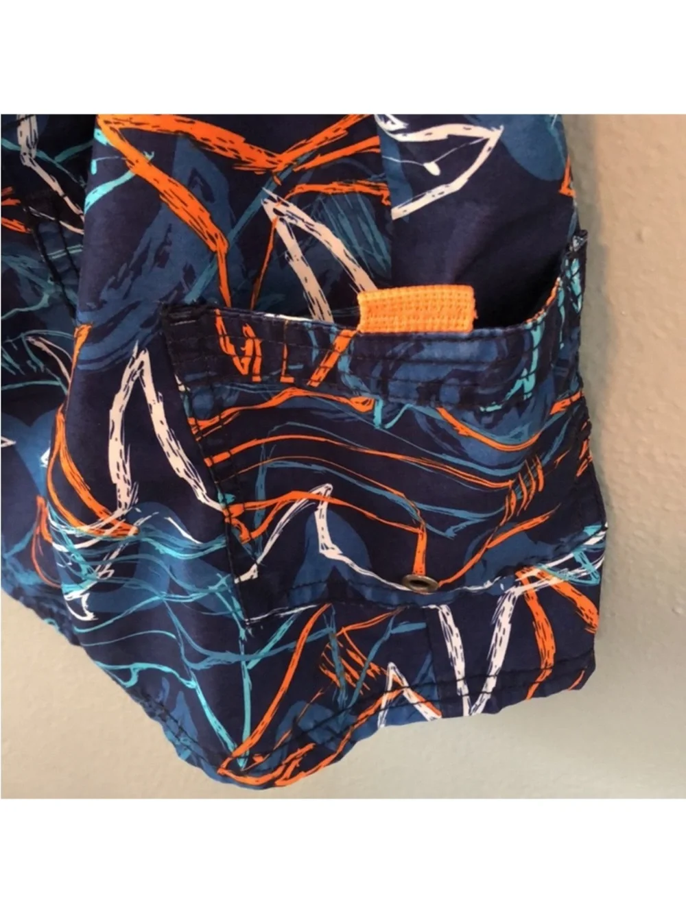 OshKosh B’gosh Boys Navy Shark Swim Trunks Size 5